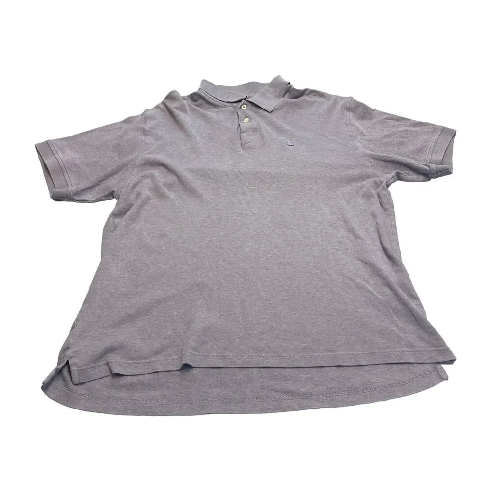 IZOD Polo Shirt Men's Large Purple 100% Cotton Golf Performance Short Sleeve - Picture 1 of 10